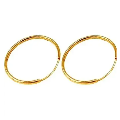 گوشواره طلا 18 عیار مدل حلقه ای کلاسیک وزن 0.460 گرم 