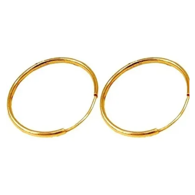 گوشواره طلا 18 عیار مدل حلقه ای کلاسیک وزن 0.460 گرم 