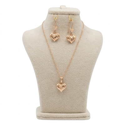 نیم ست طلا ۱۸ عیار مدل قلب وزن 2.5 گرم