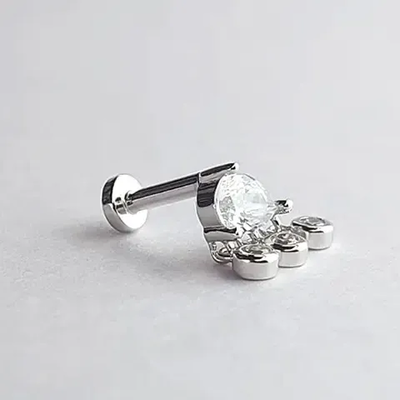 پیرسینگ نقره زنانه کد 112 – 0.920 گرم