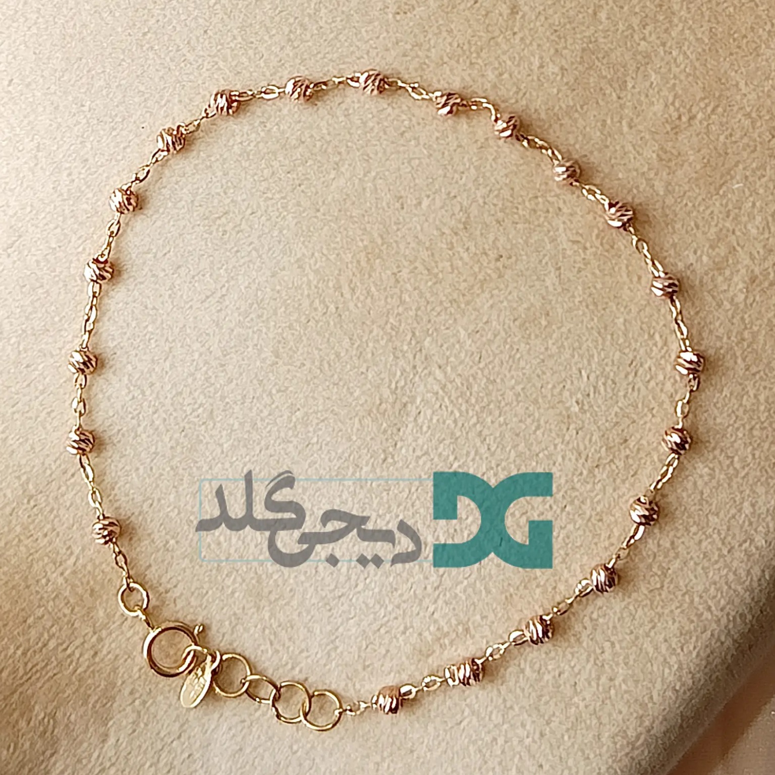 پابند طلای ۱۸ عیار – طرح البرنادو گوی‌تراش – 1.83 گرم – 21 سانتیمتر 3