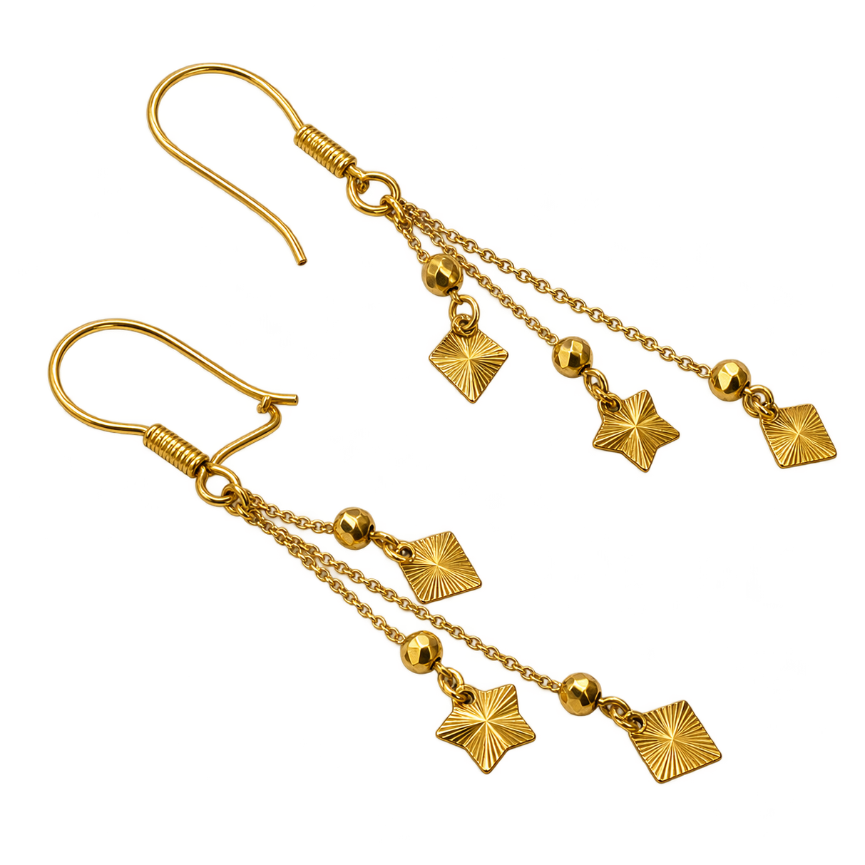 گوشواره ی طلای 18 عیار آویز 1.770 گرم