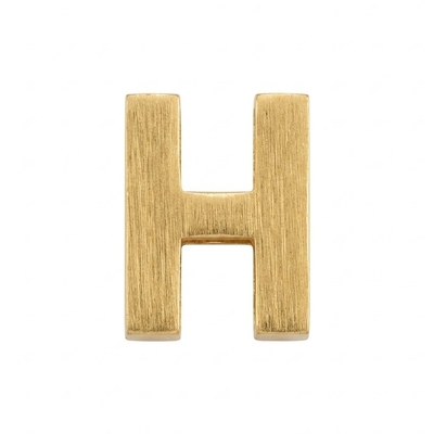 آویز طلا 18 عیار مدل حروف « H » وزن 0.640 گرم