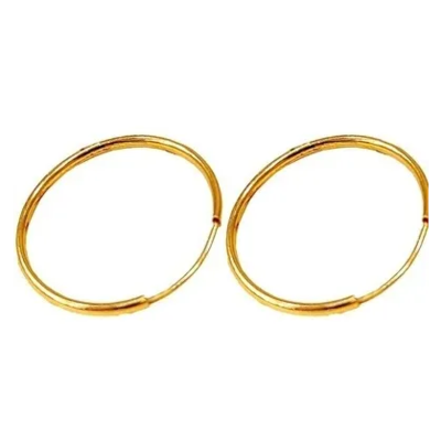 گوشواره طلا 18 عیار مدل حلقه ای کلاسیک وزن 0.980 گرم 