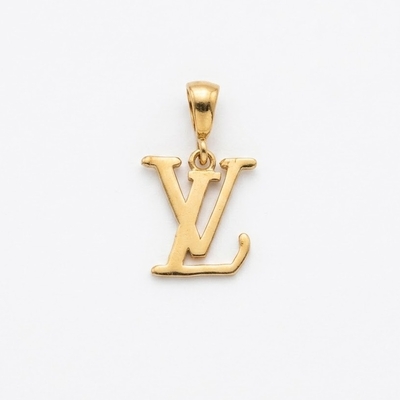 آویز و مدال طلا ۱۸ عیار مدل ال وی وزن ۰.۶۹۰ گرم