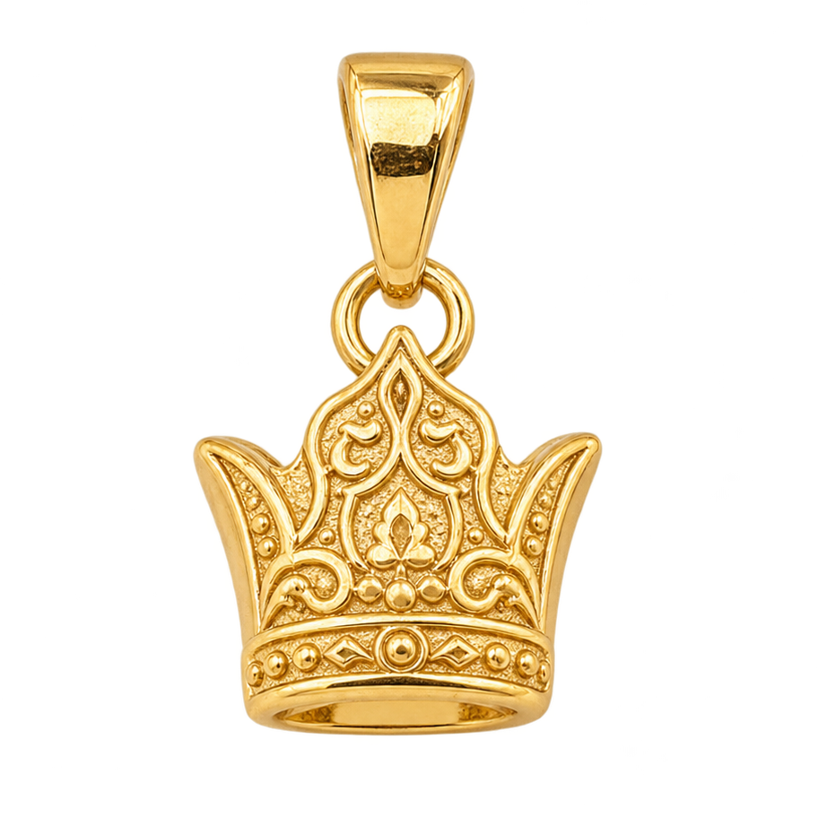 آویز طلای 18 عیار مدل تاج به وزن 0.480 گرم
