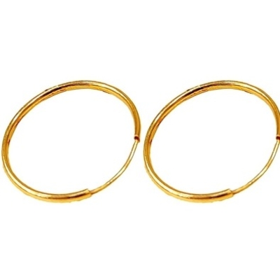 گوشواره طلا 18 عیار مدل حلقه‌ای کلاسیک وزن ۰.۳۸۰ گرم