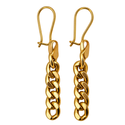 گوشواره طلا 18 عیار مدل آویز کارتیر وزن 4.190 گرم 