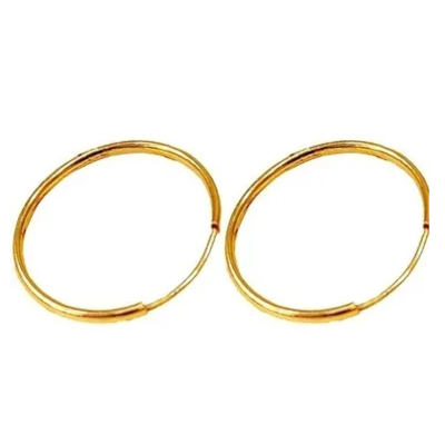 گوشواره طلا 18 عیار مدل حلقه ای کلاسیک وزن 0.960 گرم