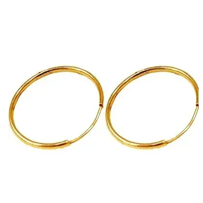 گوشواره طلا 18 عیار مدل حلقه ای کلاسیک وزن 0.454گرم