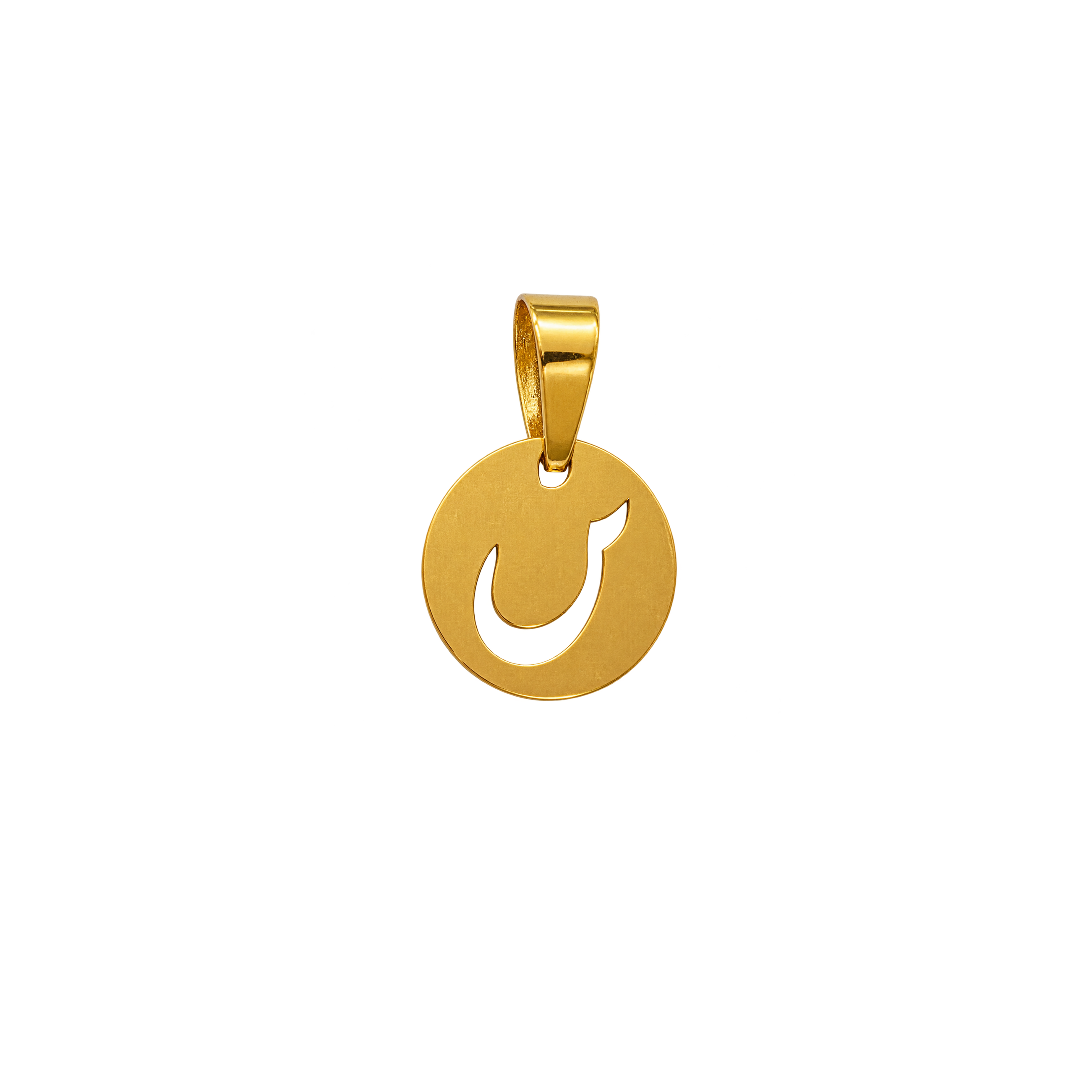آویز طلا ۱۸ عیار مدل حرف (س) وزن 0.100 گرم