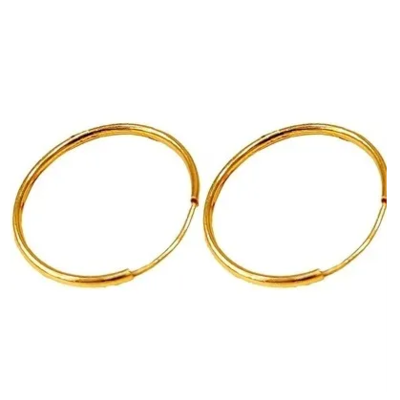 گوشواره طلا 18 عیار مدل حلقه ای کلاسیک وزن 0.470 گرم 