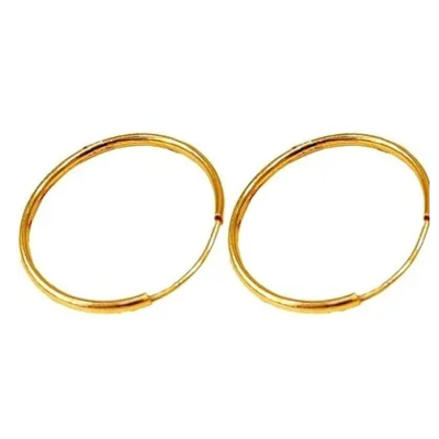 گوشواره طلا 18 عیار مدل حلقه ای کلاسیک وزن 0.600گرم
