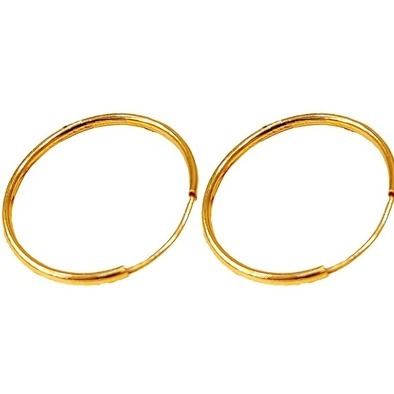 گوشواره طلا 18 عیار مدل حلقهای کلاسیک وزن ۰.۳۸۰ گرم