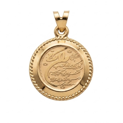 مدال طلا ۱۸ عیار طرح ونیکاد دایره وزن ۰.۵۹ گرم