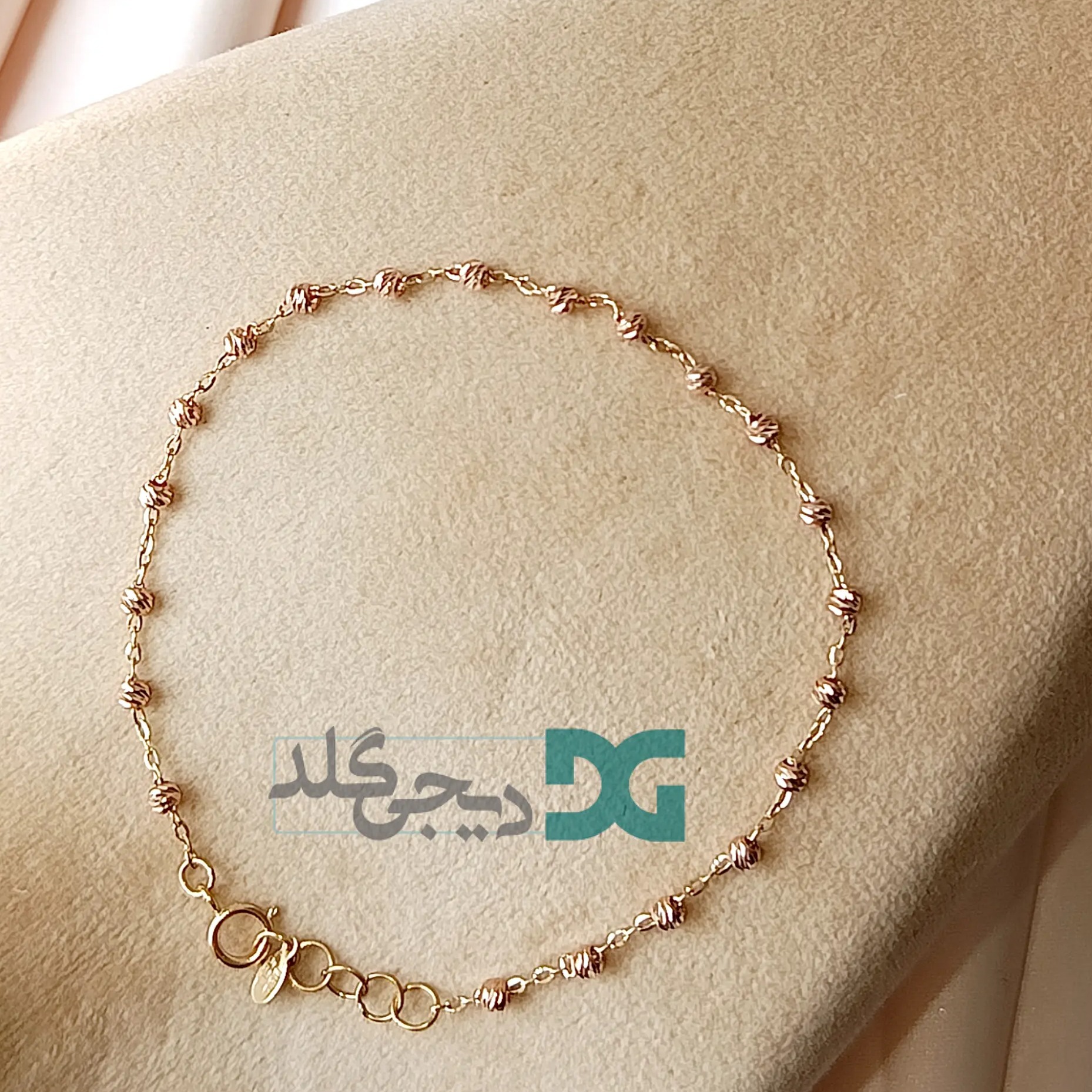 پابند طلای ۱۸ عیار – طرح البرنادو گوی‌تراش – 1.8 گرم – 21 سانتیمتر 3