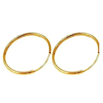 گوشواره طلا 18 عیار مدل حلقه ای کلاسیک وزن 0.960 گرم