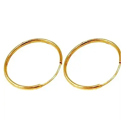 گوشواره طلا 18 عیار مدل حلقه ای کلاسیک وزن 0.470 گرم 