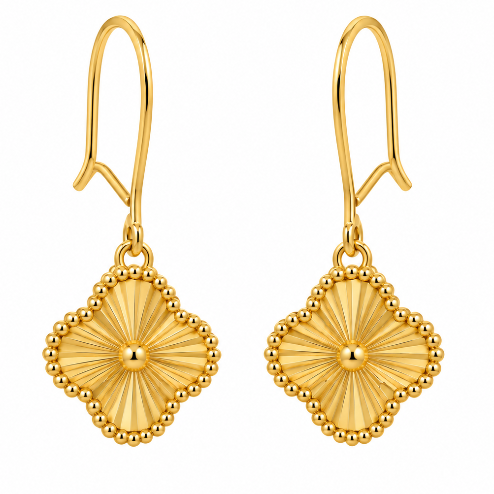 	گوشواره طلا 18 عیار مدل ونکلیف وزن 1.440 گرم