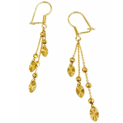 گوشواره طلا ۱۸ عیار آویز وزن 1.9 گرم