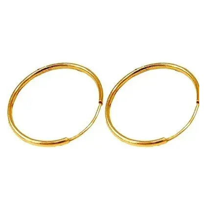 گوشواره طلا 18 عیار مدل حلقه ای کلاسیک وزن 0.980 گرم 