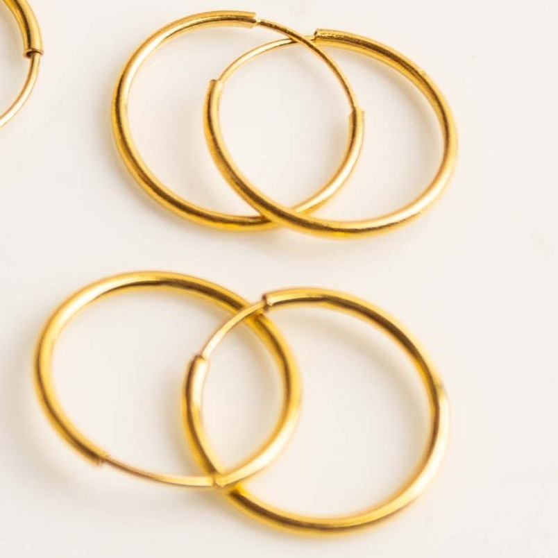 گوشواره طلا 18 عیار مدلکلاسیک وزن 0.390 گرم