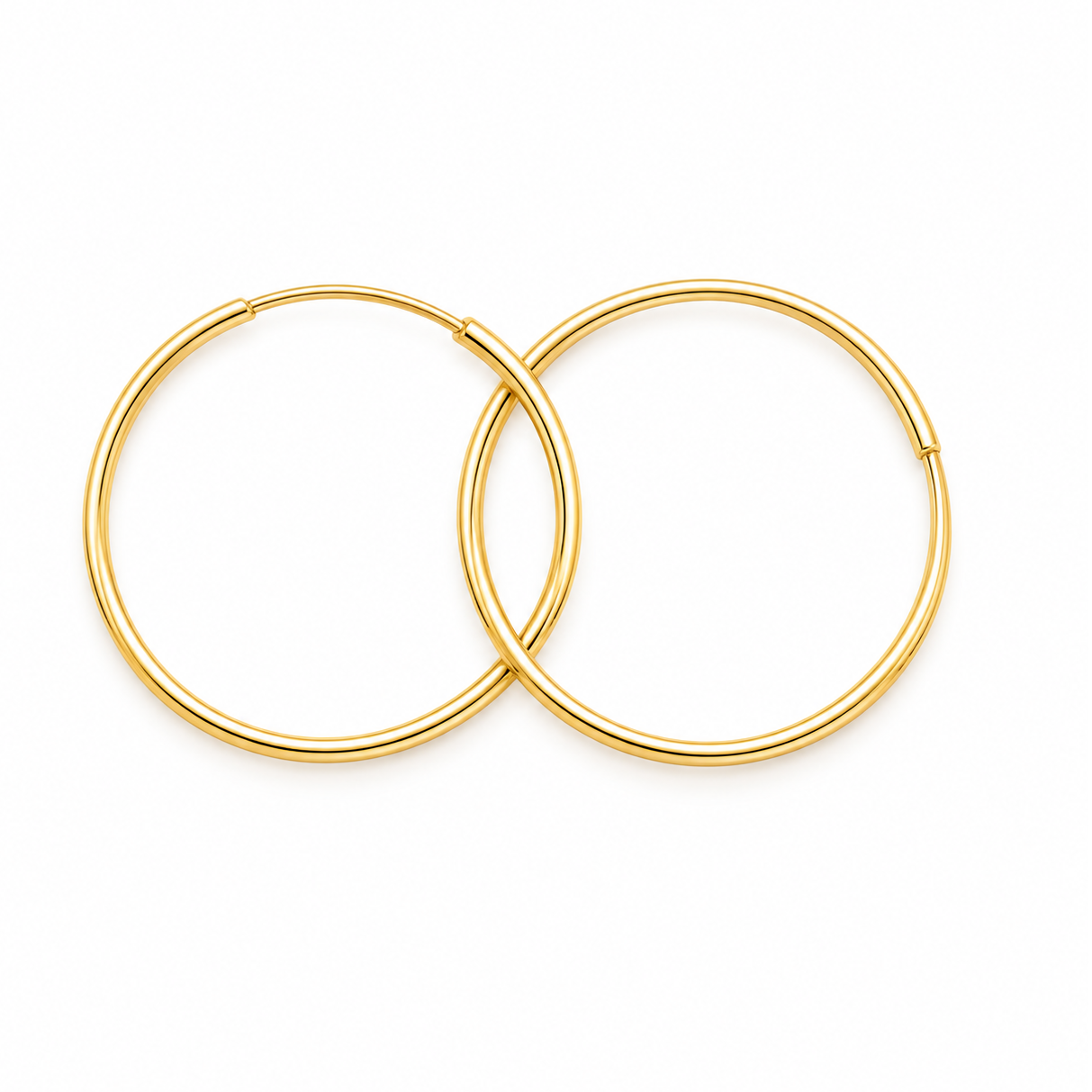 گوشواره طلا ۱۸ عیار مدل حلقه ای وزن ۰/۵۰۰ سوت