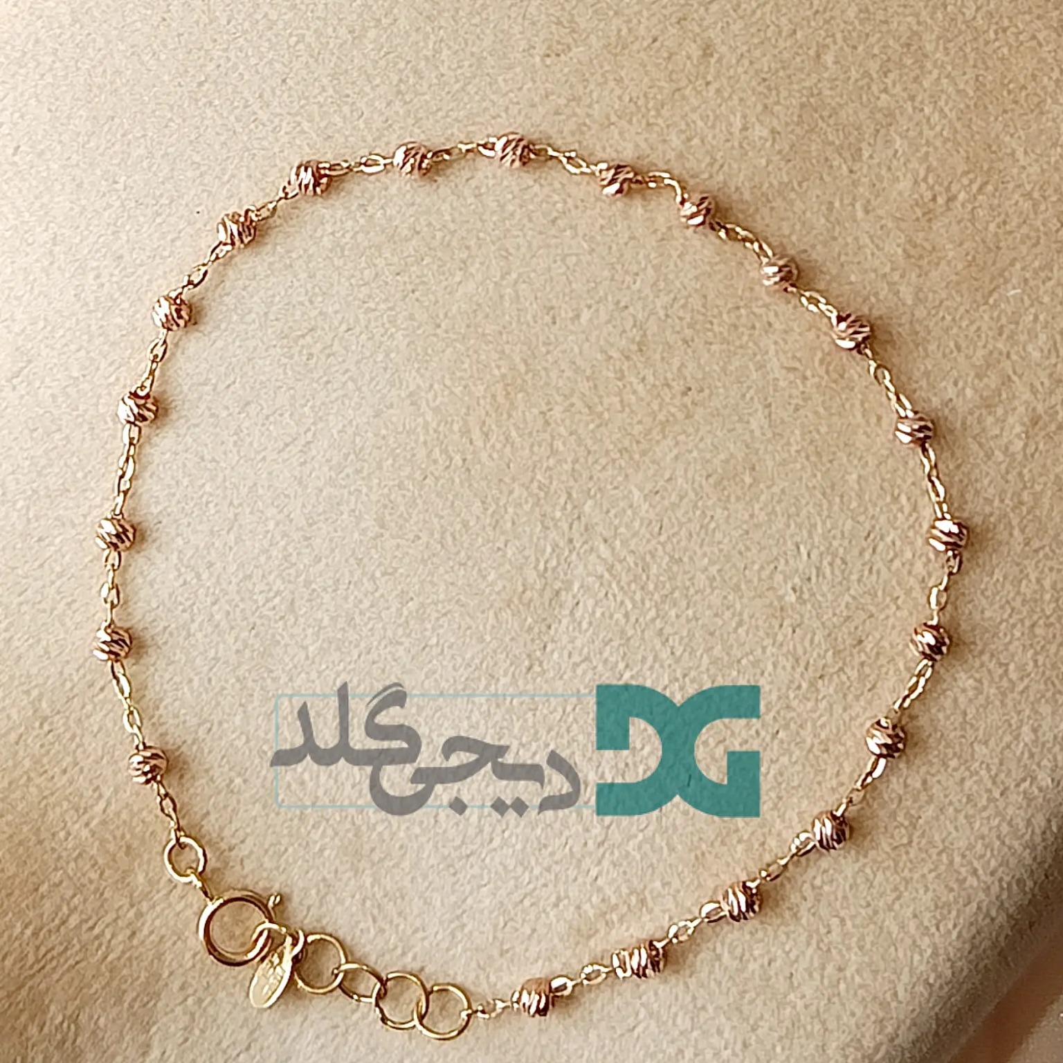 پابند طلای ۱۸ عیار – طرح البرنادو گوی‌تراش – 1.84 گرم – 21 سانتیمتر 3