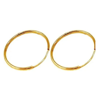 گوشواره طلا 18 عیار مدل حلقه ای کلاسیک وزن 0.610 گرم