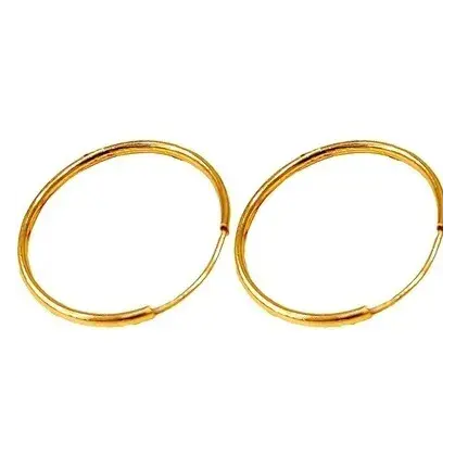 گوشواره طلا 18 عیار مدل حلقه ای کلاسیک وزن 0.610 گرم