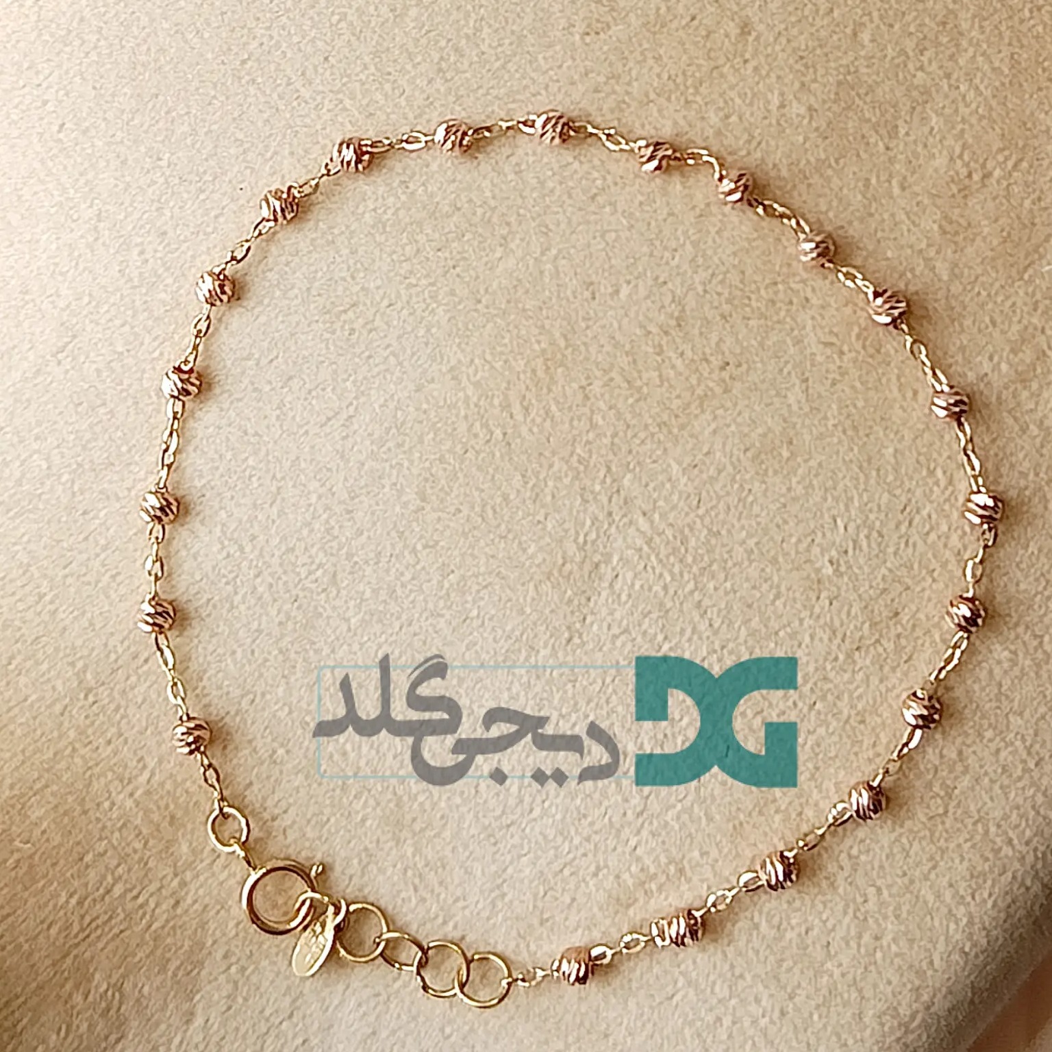 پابند طلای ۱۸ عیار – طرح البرنادو گوی‌تراش – 1.82 گرم – 21 سانتیمتر 3