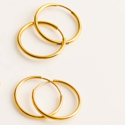 گوشواره طلا 18 عیار مدل کلاسیک وزن 0.380 گرم