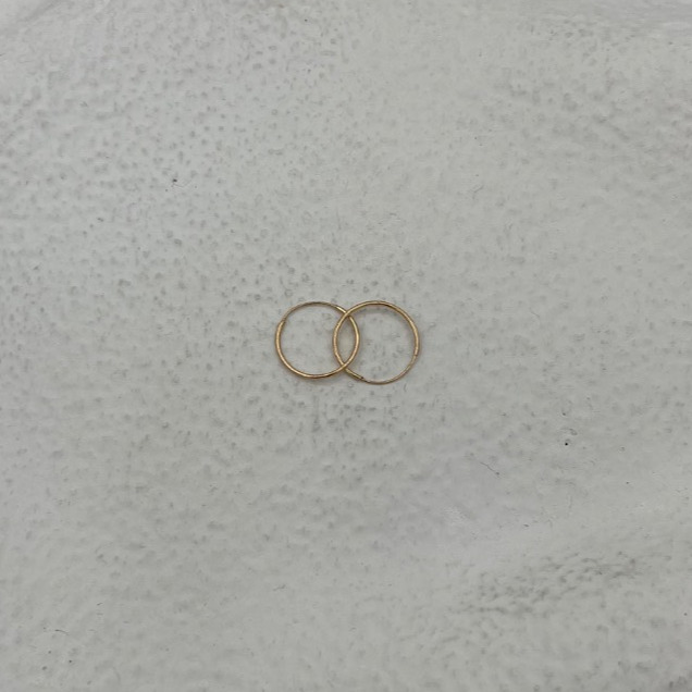 گوشواره طلا 18 عیار مدل حلقه ای وزن 0.460 گرم 