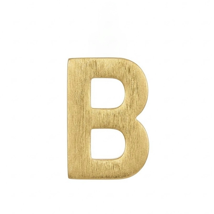 آویز طلا 18 عیار مدل حروف « B » وزن 0.900 گرم
